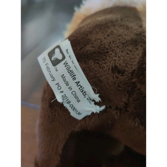Wildlife Artists Inc. Realistic 8" Brown Bison Buffalo Plush Toy - Picture 5 of 7